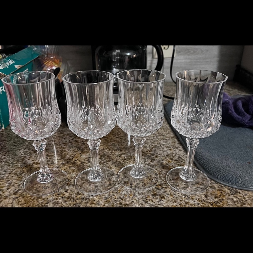 Crystal wine glasses